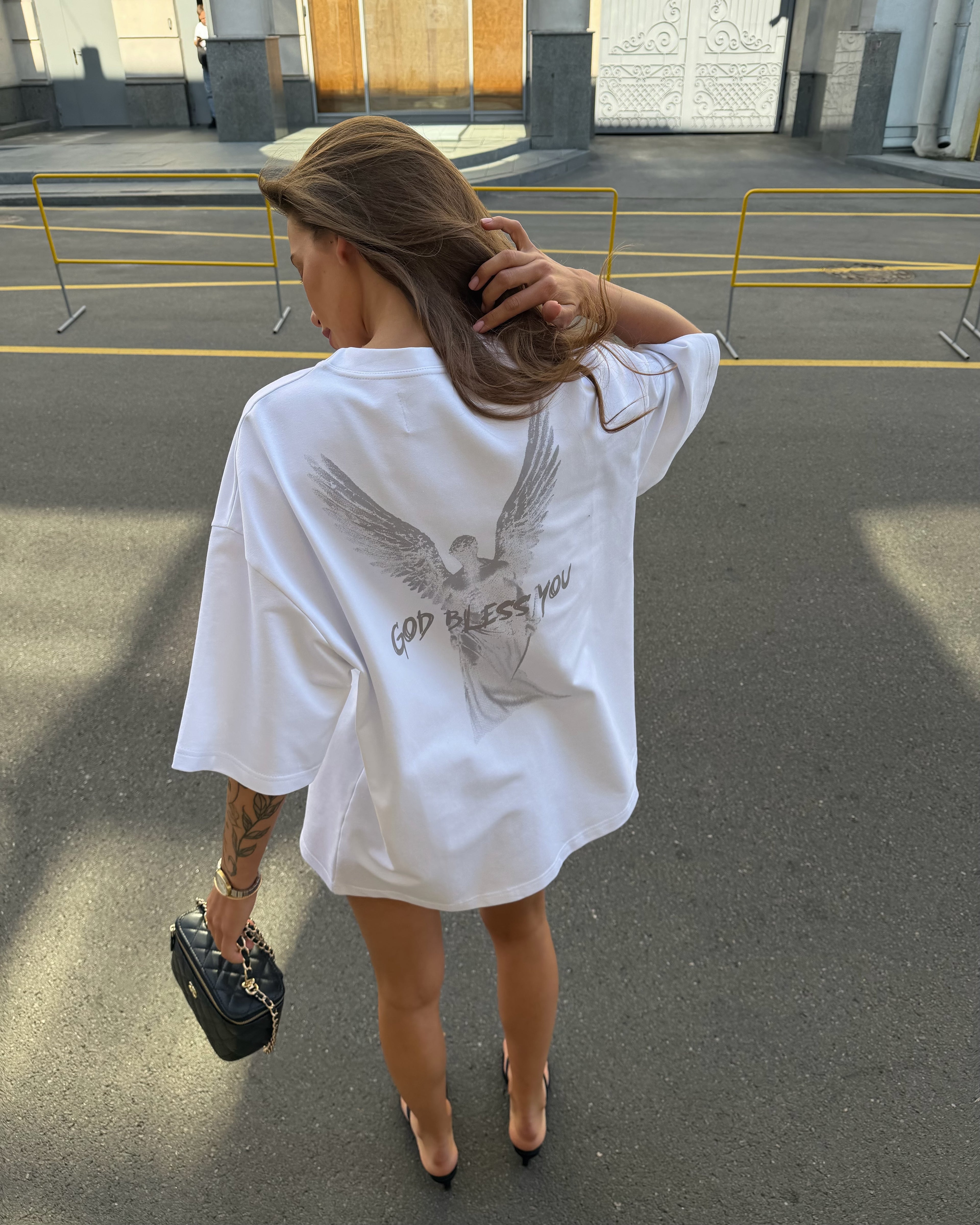 Жіноча футболка GOD BLESS YOU - Біла